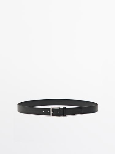 Cinturón piel napa - Negro de Zara