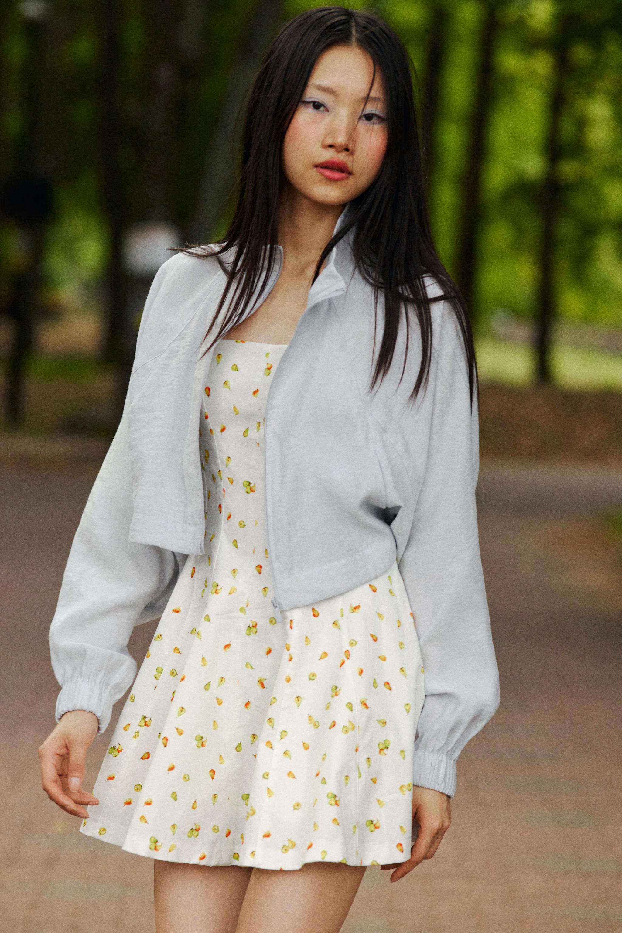 ZARA グレー クロップドジャケット スカート セット クロップドジャケット – レディース | ZARA 日本