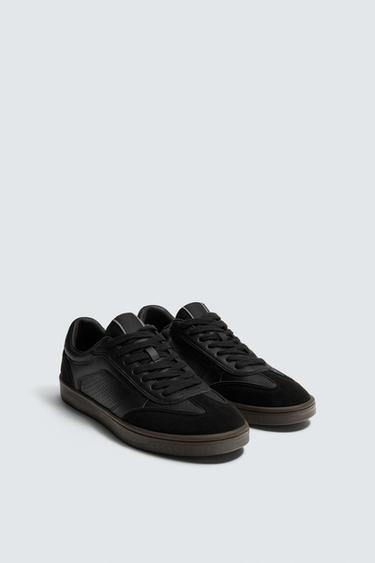 Zara CONTRAST SOLE SNEAKERS - Black