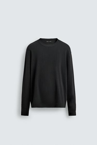 JERSEY REGULAR FIT BÁSICO - Negro de Zara