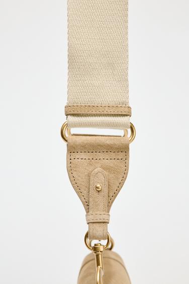 LEATHER DOUBLE STRAP CROSSBODY BAG - SAND/BROWN by Zara - Image 5