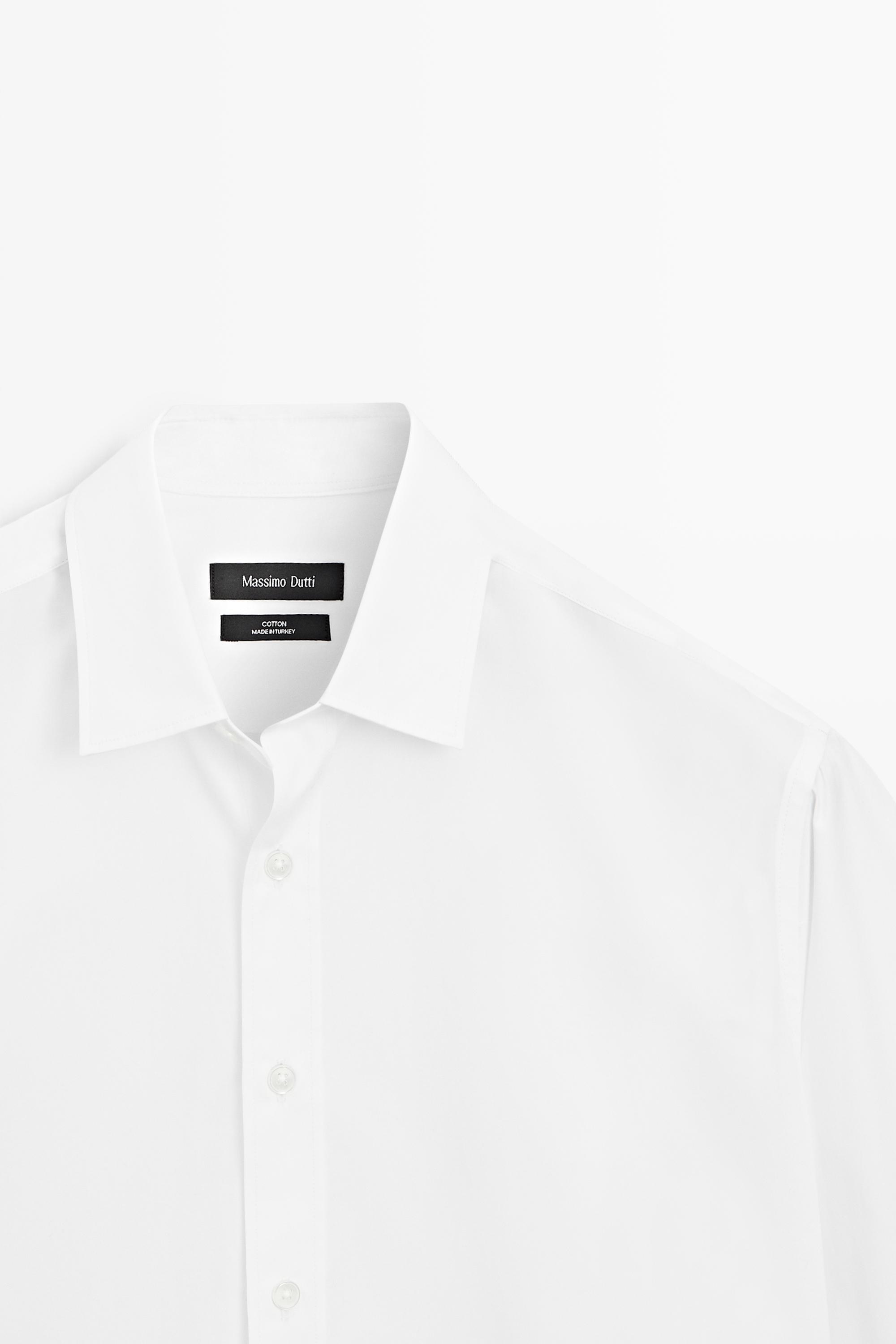 100% cotton regular fit poplin shirt