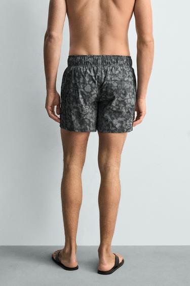 MAILLOT DE BAIN LONG IMPRIMÉ - Gris de Zara - Image 2