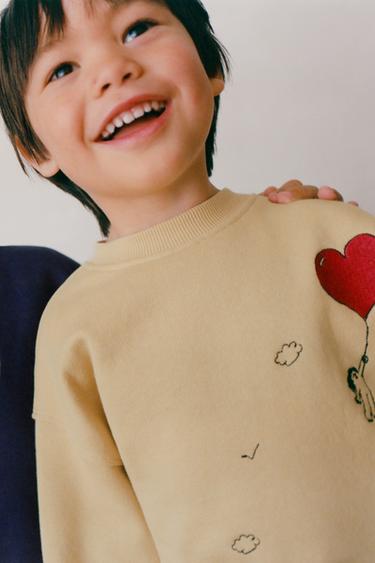 Zara ORFAYO © 刺繡圖案運動衫 - 淺棕色