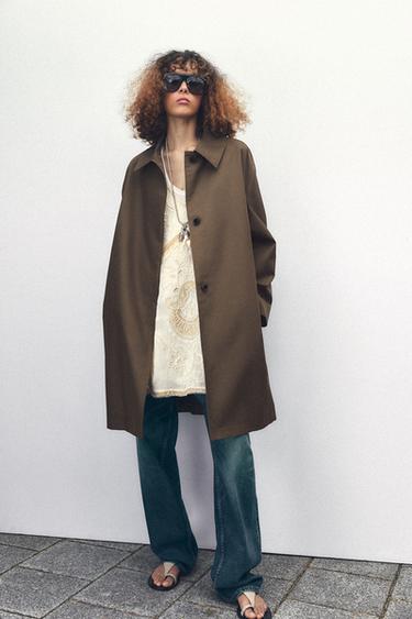 TRENCH WATER REPELLENT ZW COLLECTION - Caqui da Zara - Imagem 0