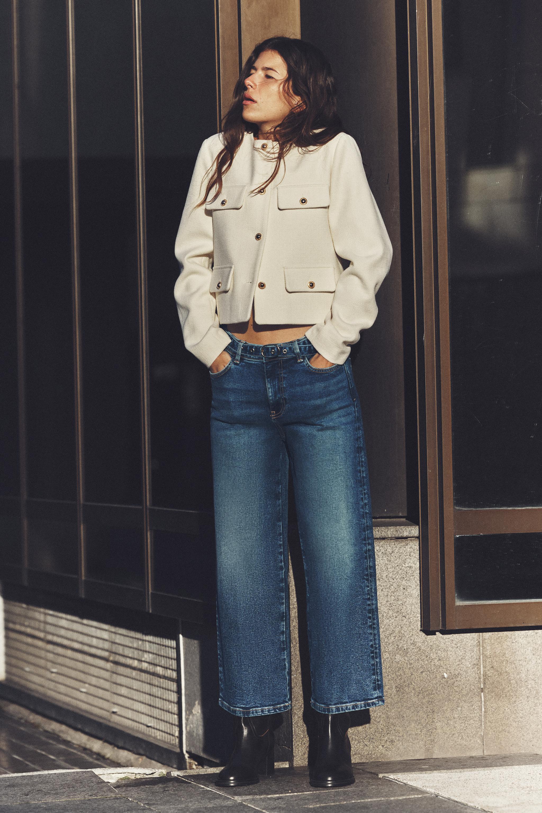 CROPPED FLAP JACKET - Ecru | ZARA United States