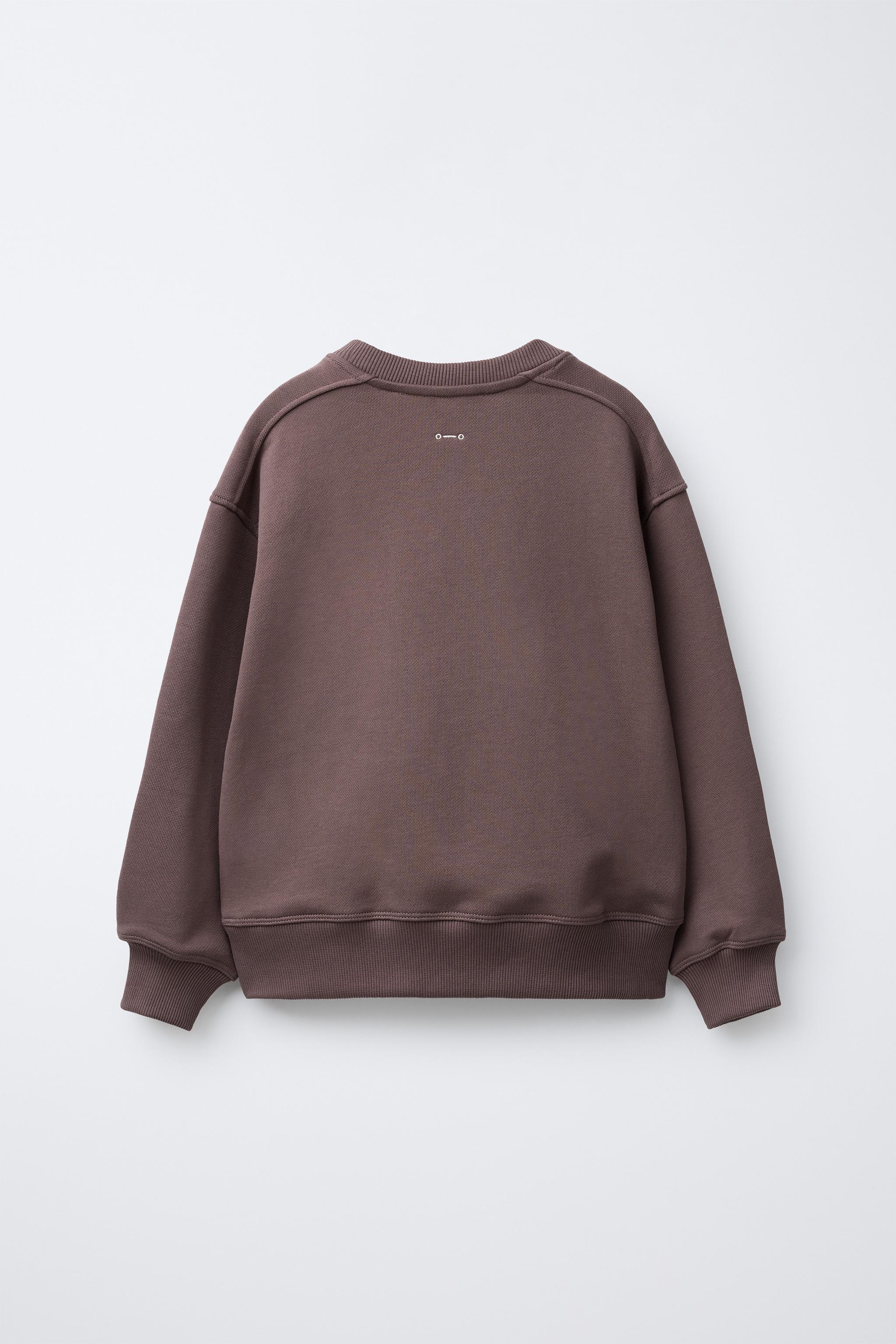 BASIC LABEL SWEATSHIRT - Navy blue | ZARA United States