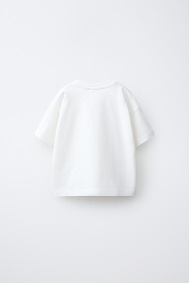 T-SHIRT DINOSAURE EFFET GOMME - Blanc de Zara - Image 1