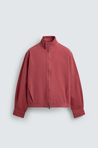 КУРТКА REGULAR FIT ИЗ ХЛОПКА С ЭФФЕКТОМ ПОТЕРТОСТИ — 140 от Zara