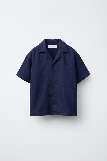 CAMISA TEXTURA - Índigo de Zara - Imagen 0