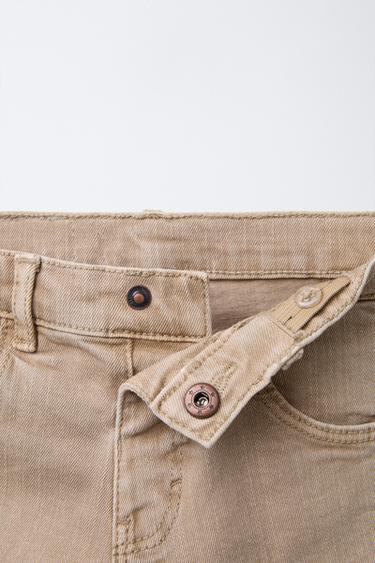 PANTALON EN SERGÉ REGULAR - Sable de Zara - Image 2
