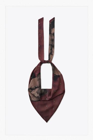 Zara BANDANA SA PRINTOM I PERLAMA – raznobojno