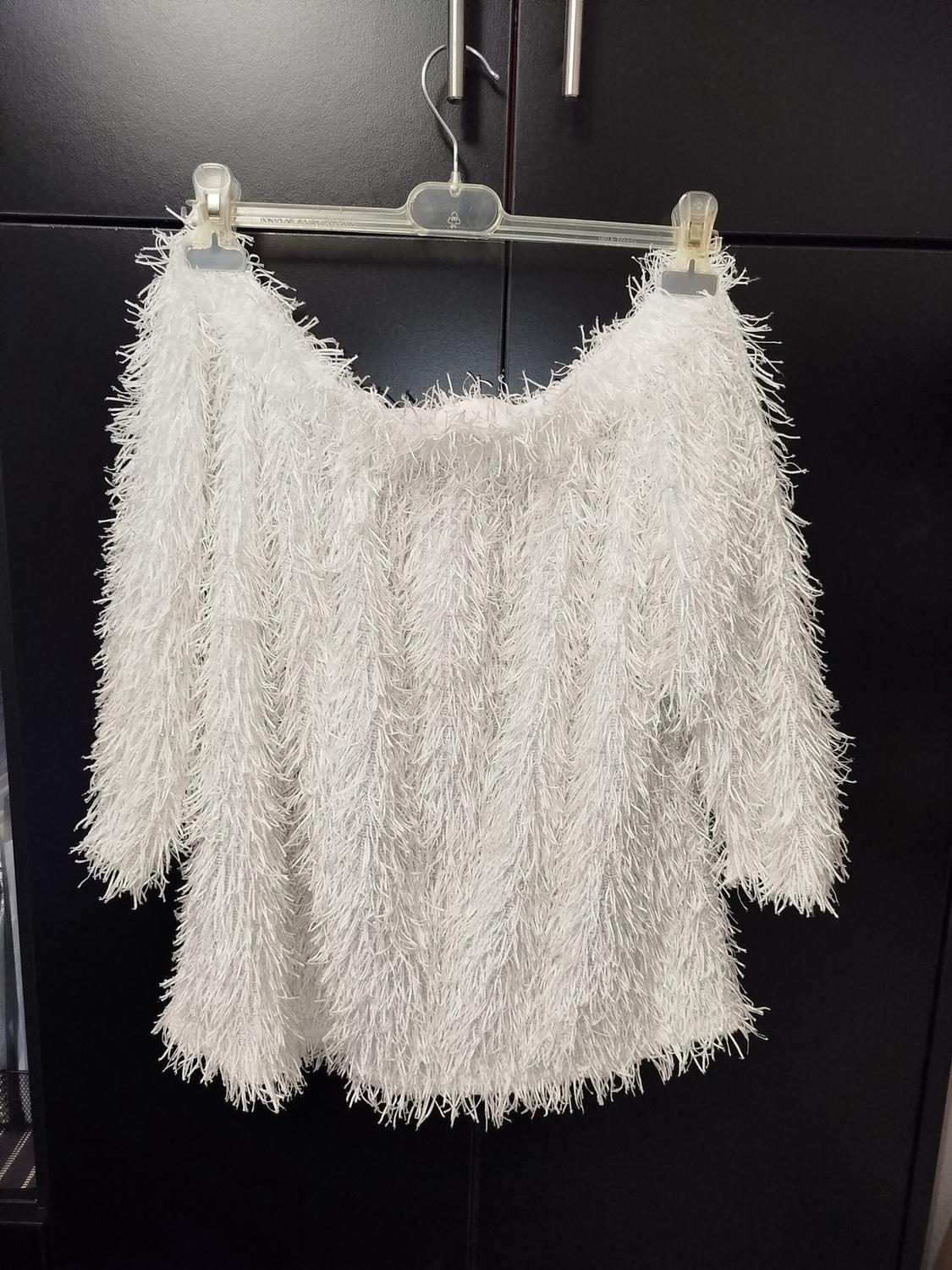 FUZZY SHIMMERY SWEATER