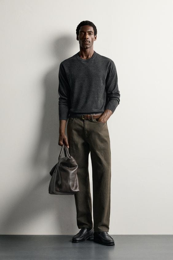 STRAIGHT-LEG TROUSERS - Green by Zara - Image 0