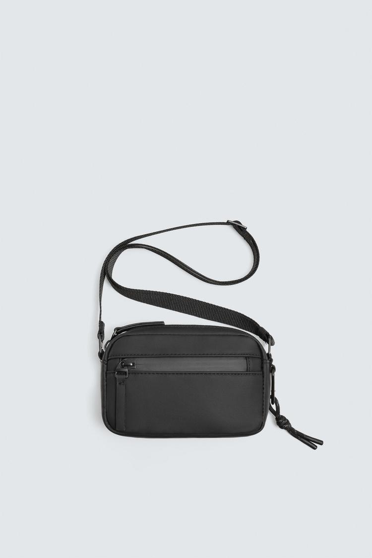 ZARA RUBBERISED CROSSBODY BAG