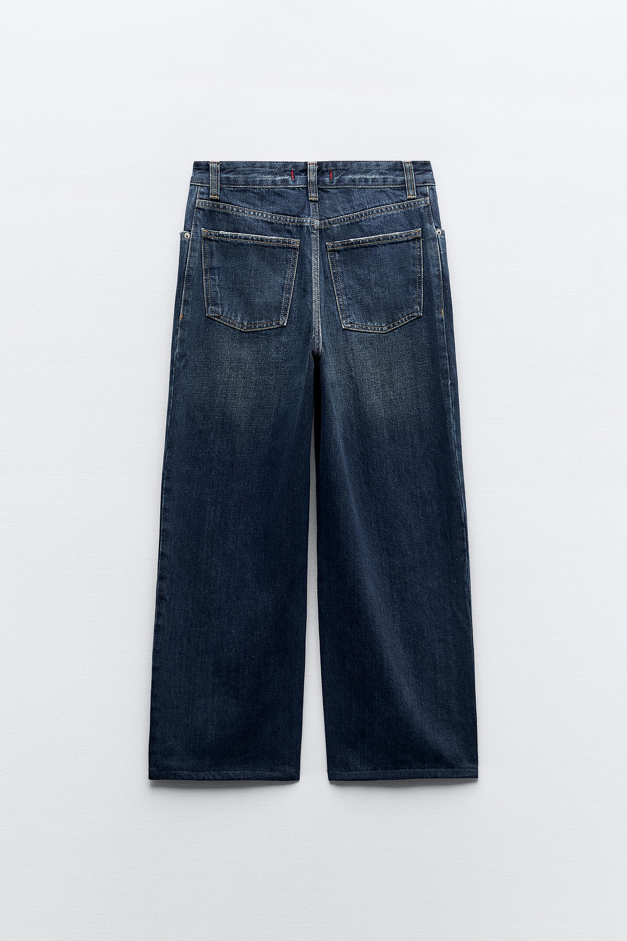 RELAXED FIT MID WAIST ZW JEANS - Blue | ZARA Canada