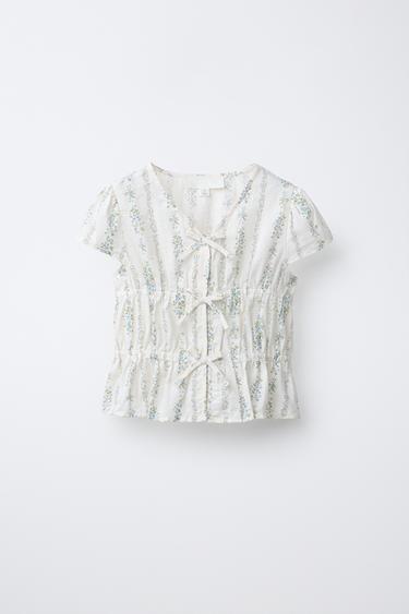 TOP ESTAMPADO FLORES - Crudo de Zara