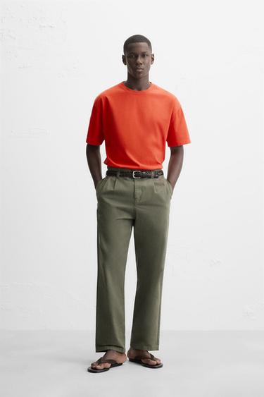 BASIC T-SHIRT IN HEAVY WEIGHT - Feloranje van Zara