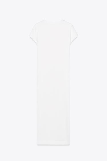 WASHED MIDI DRESS - White by Zara - Image 6