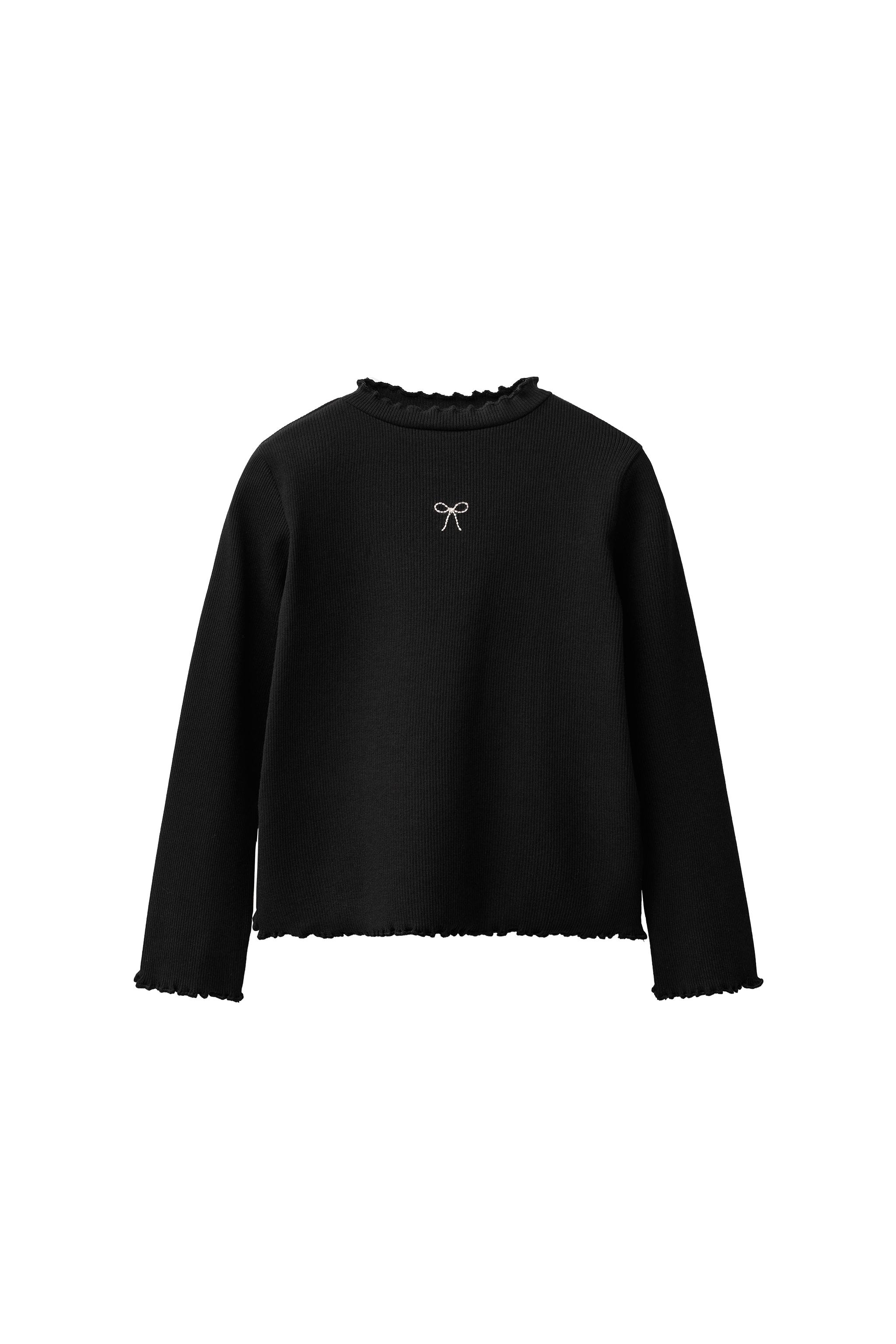 EMBROIDERED RIBBED T-SHIRT - Eggplant | ZARA United States