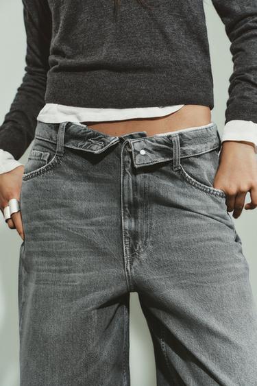 JEAN TAILLE PLIÉE TRF TAILLE MI-HAUTE - Gris de Zara - Image 3