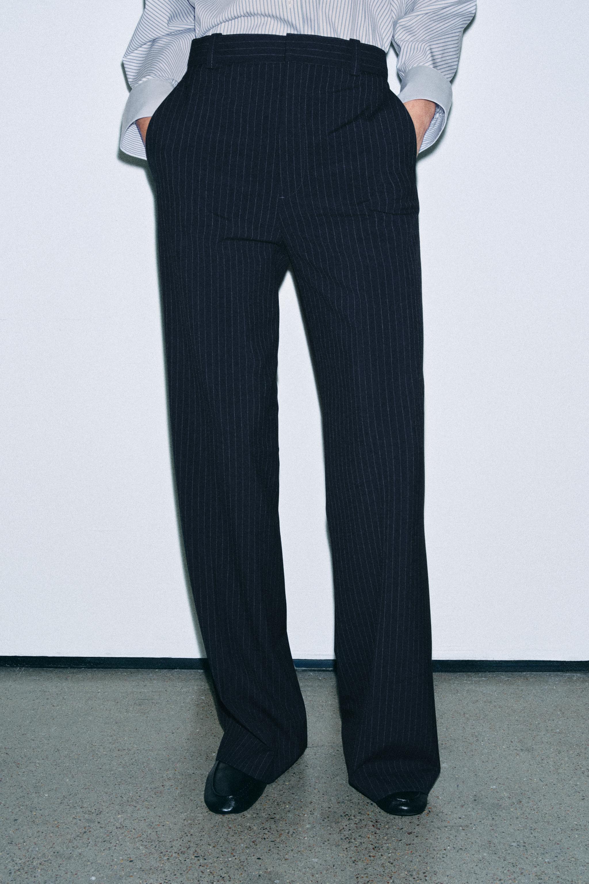 PANTALON TAILLE HAUTE RAYURES ZW COLLECTION
