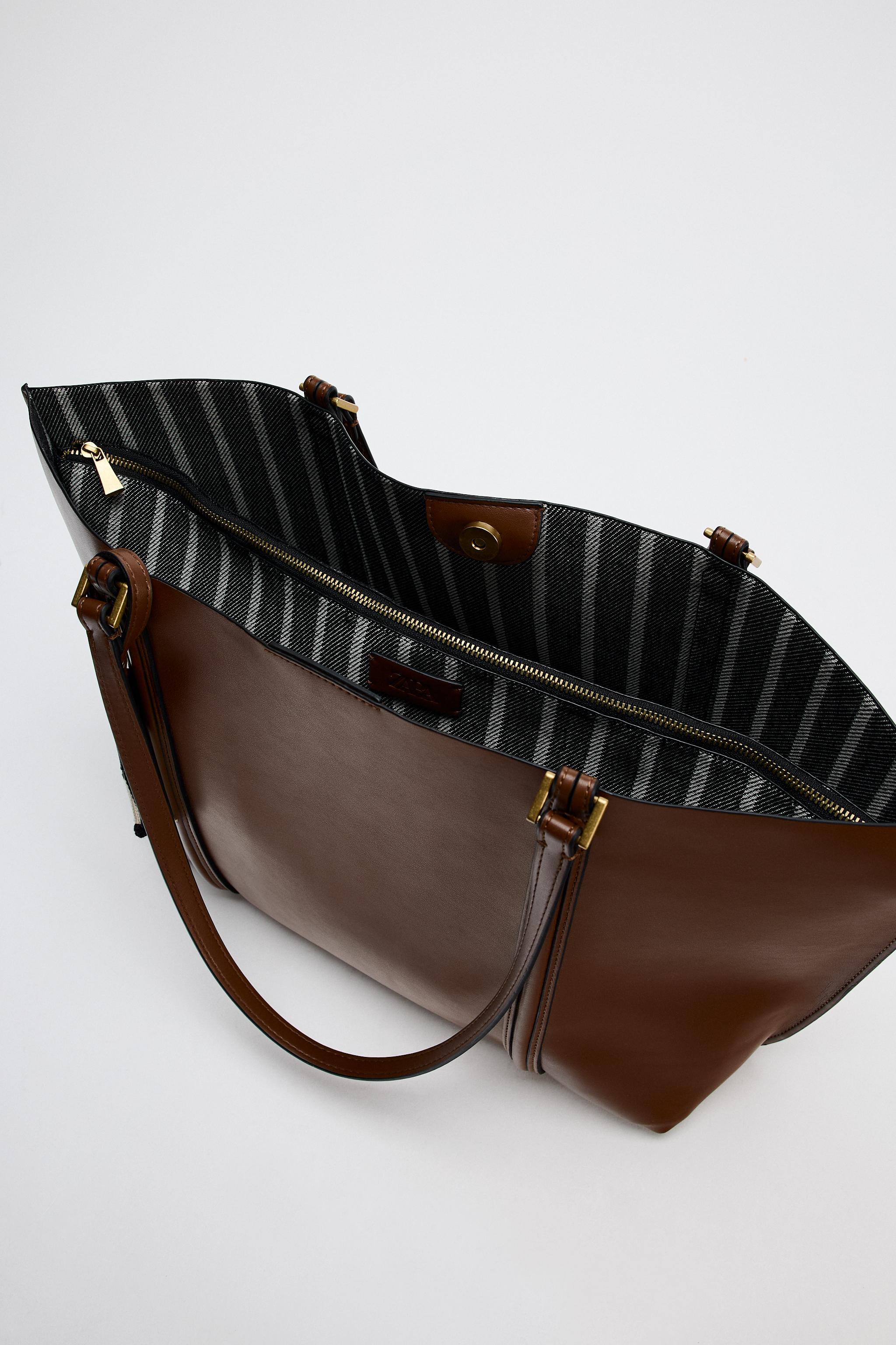 SHOPPER BAG - Brown | ZARA Australia