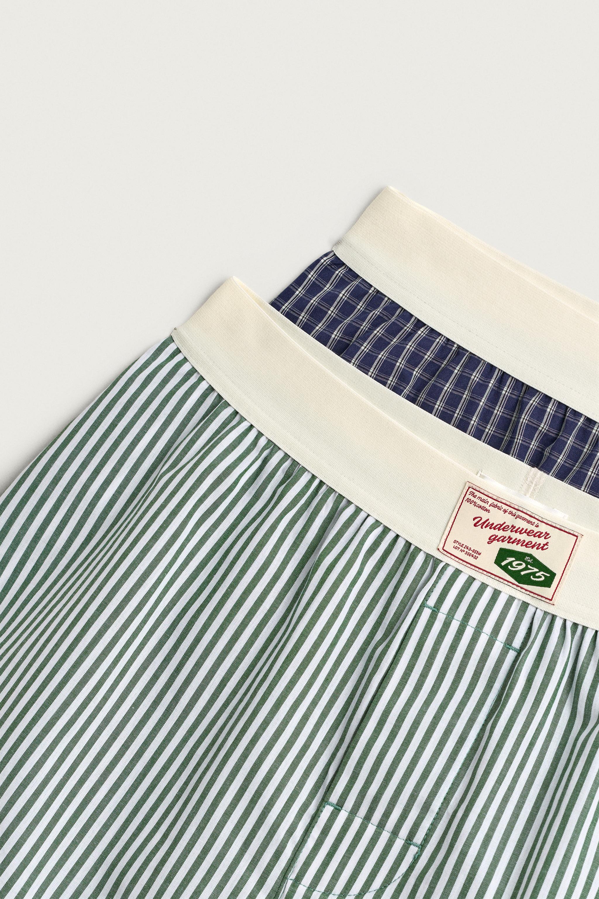 TWO-PACK OF COMBINED POPLIN BOXERS