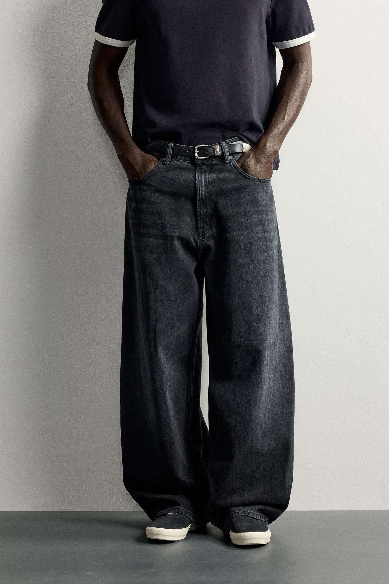BAGGY FIT JEANS — Charcoal