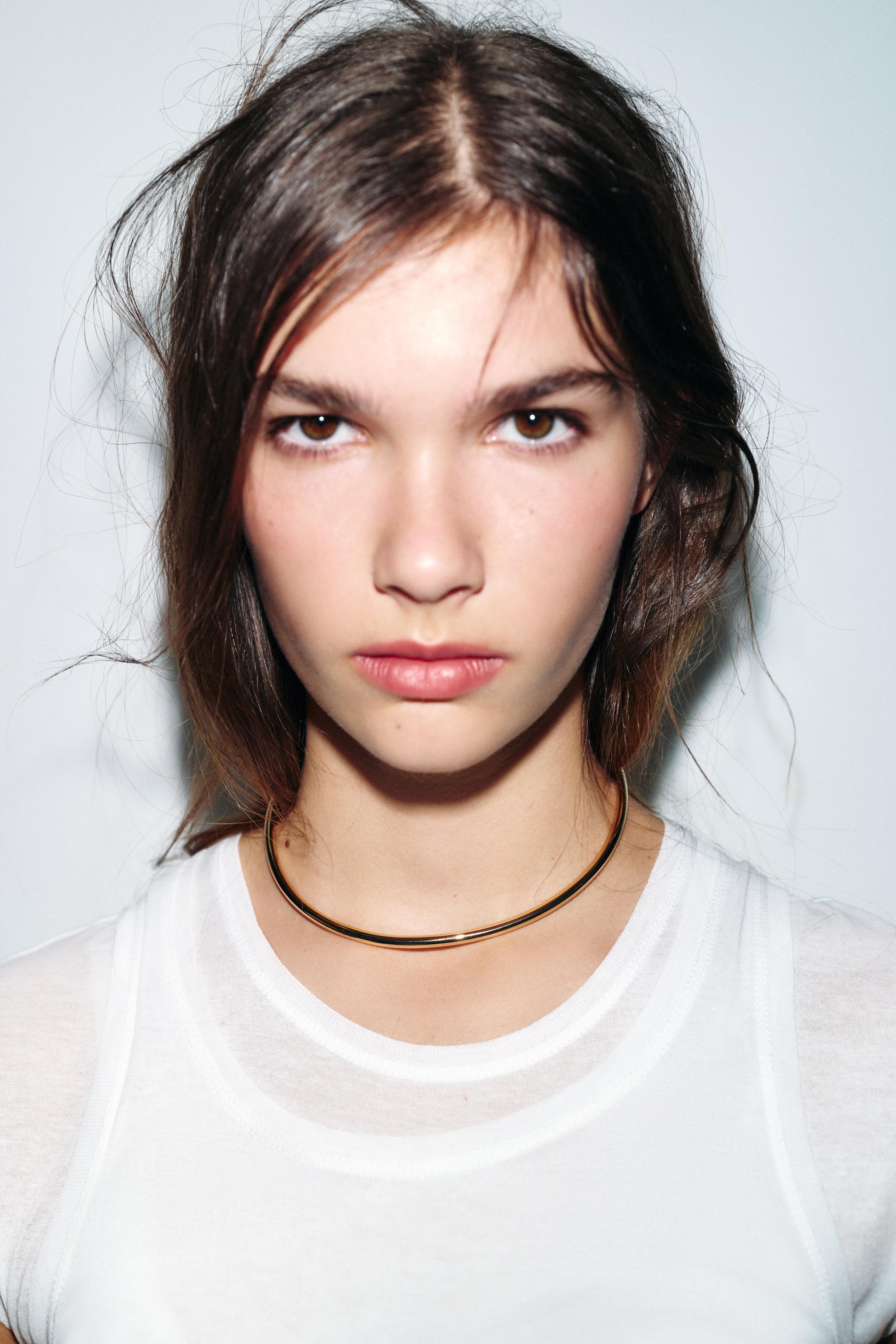 METAL CHOKER NECKLACE - Golden | ZARA Turkey