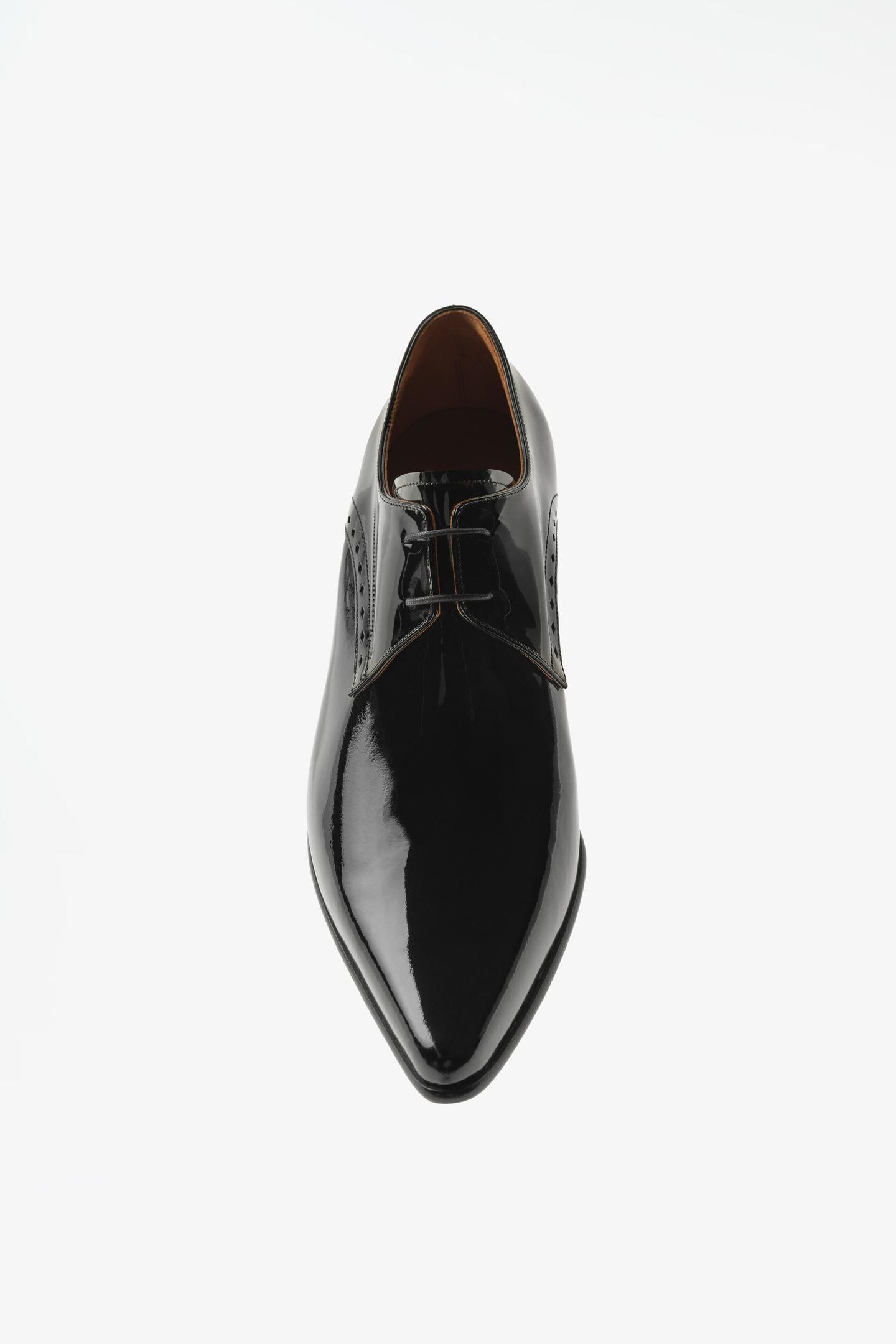Мужские туфли Zara Limited Edition Leather Derby, цвет: Чёрный — фото 5