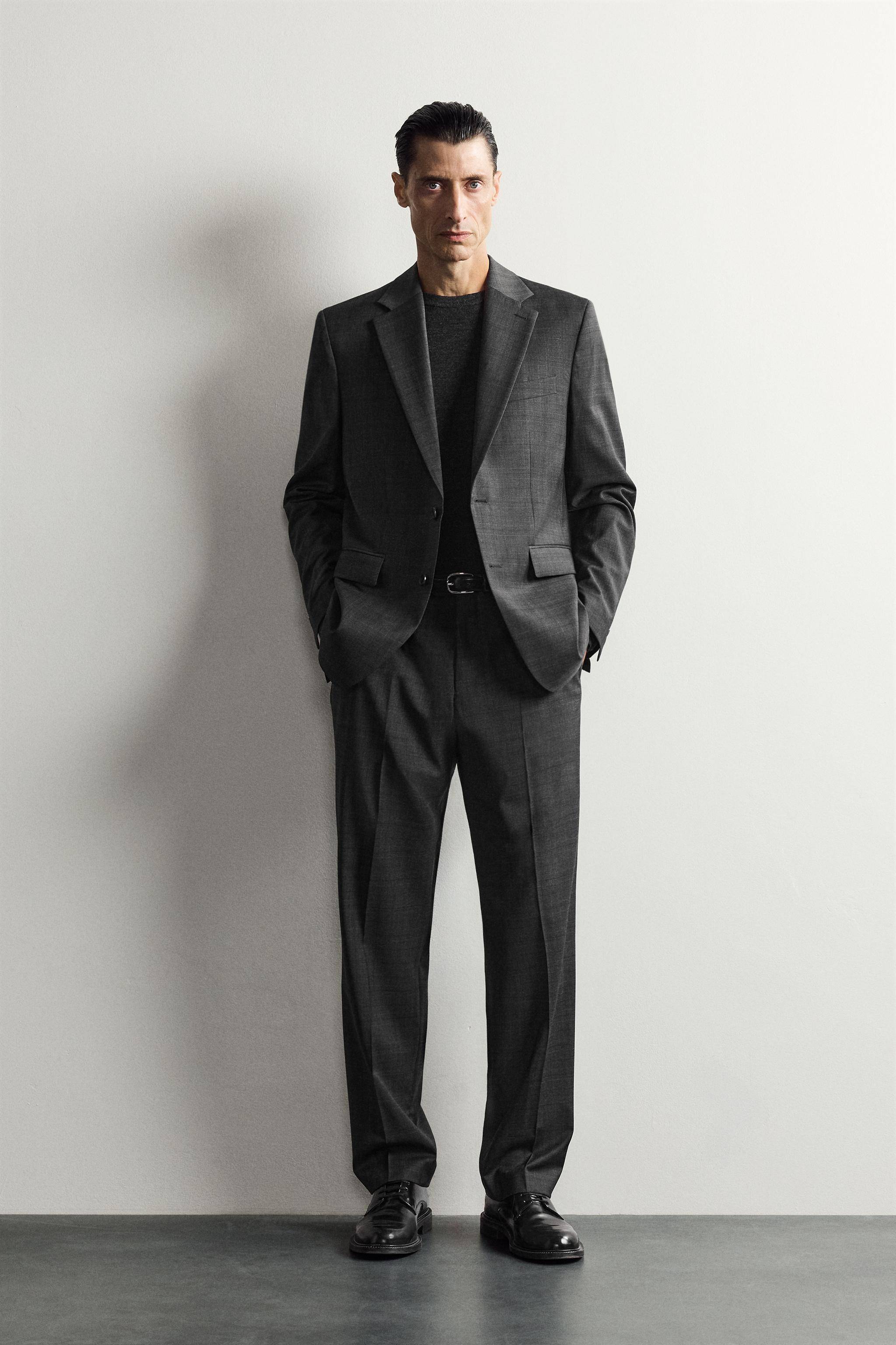 PANTALON COSTUME CARREAUX 100 % LAINE