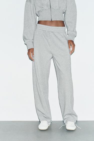 PANTALON MOLLETON FIL MÉTALLISÉ - Gris chiné de Zara - Image 1