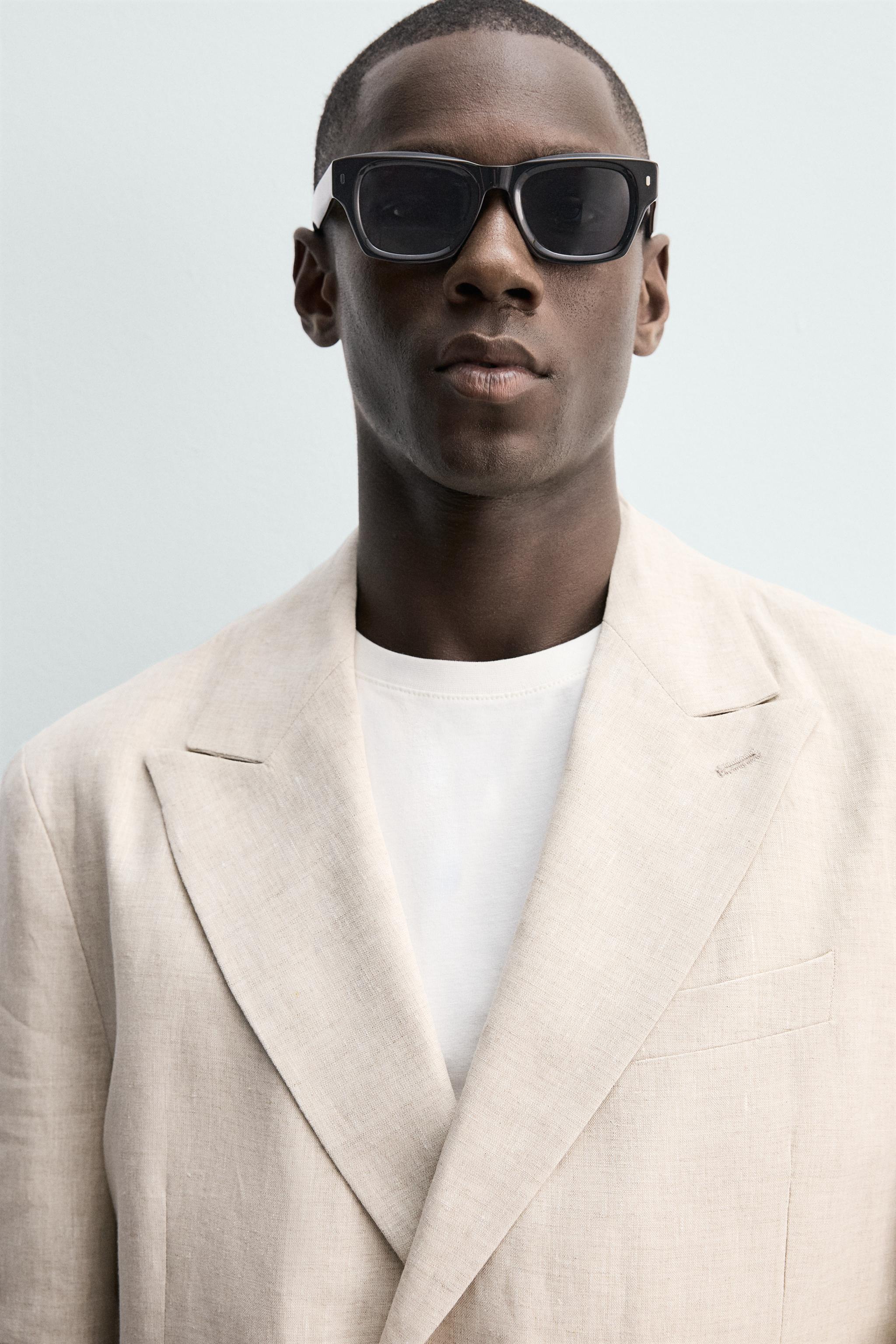 VESTE À BOUTONNAGE CROISÉ 100 % LIN