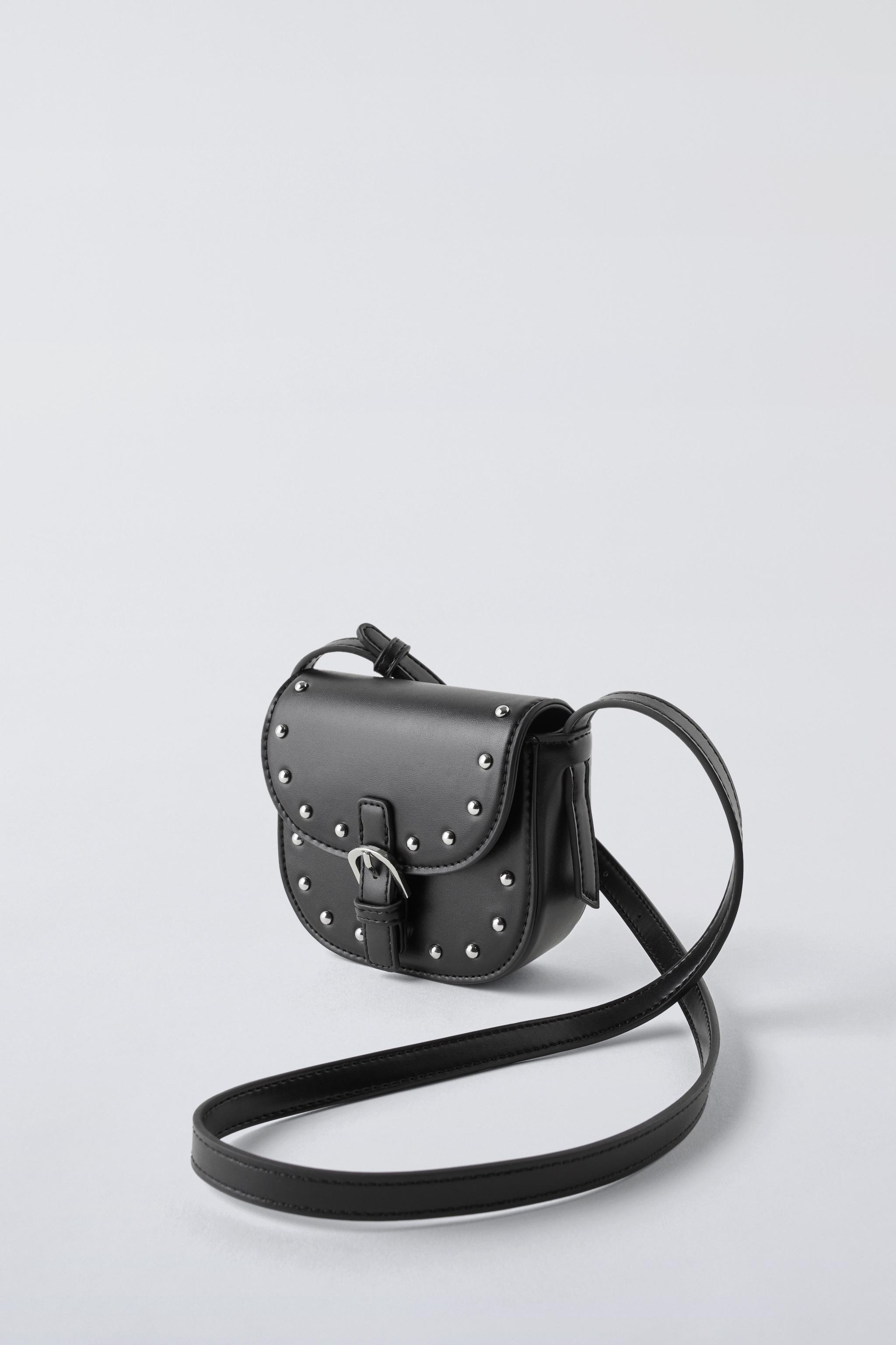 Black studded bag zara sale