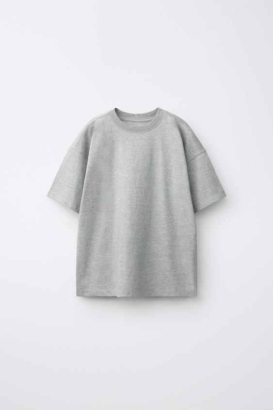 PLAYERA LISA - Gris medio de Zara - Imagen 0