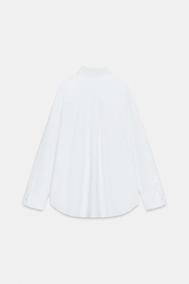 ZW COLLECTION OXFORD FROG FASTENING SHIRT — White 2