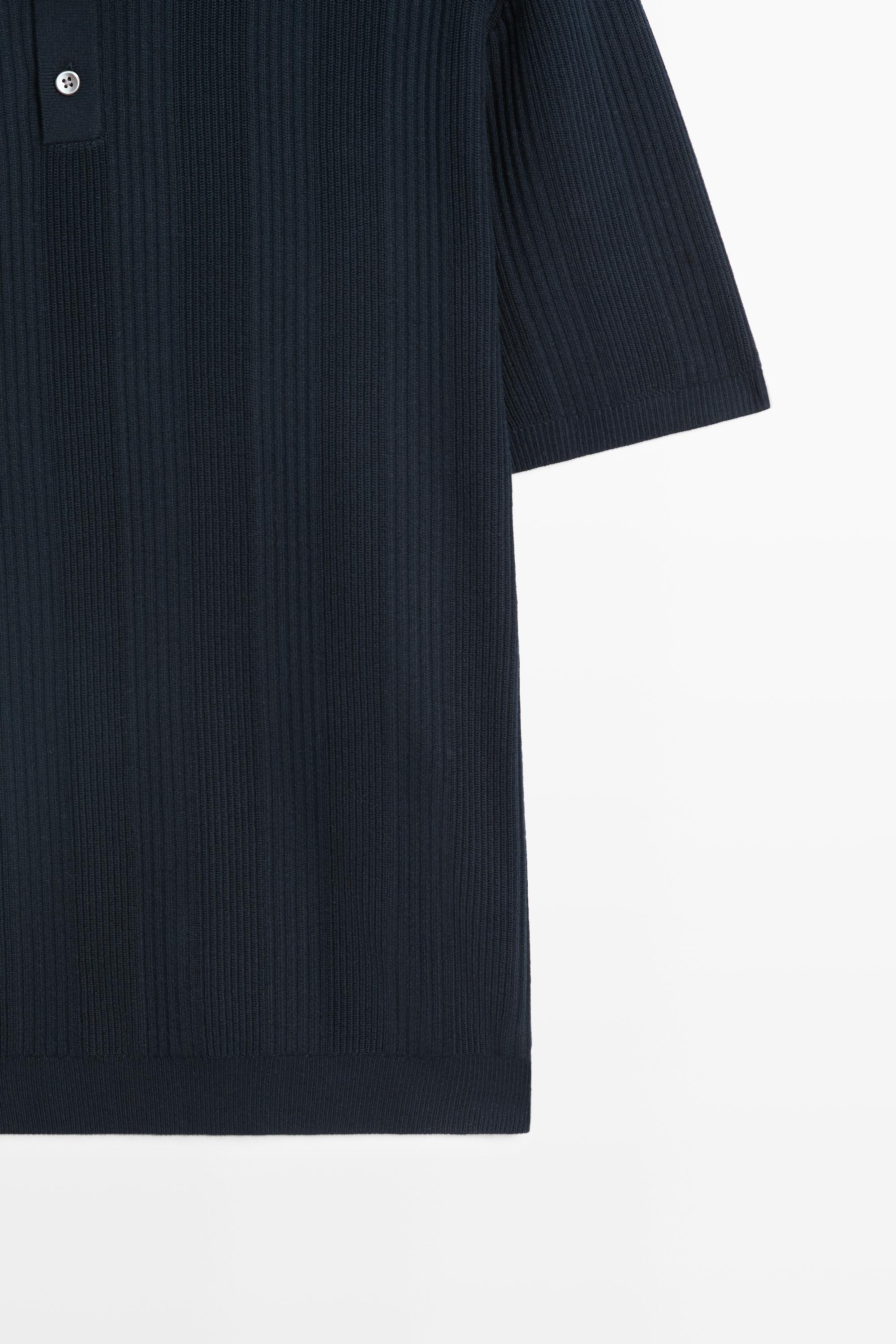 Polo rayé en maille texturée 100 % coton