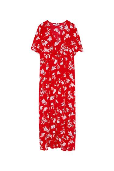 LONG FLORAL PRINT DRESS
