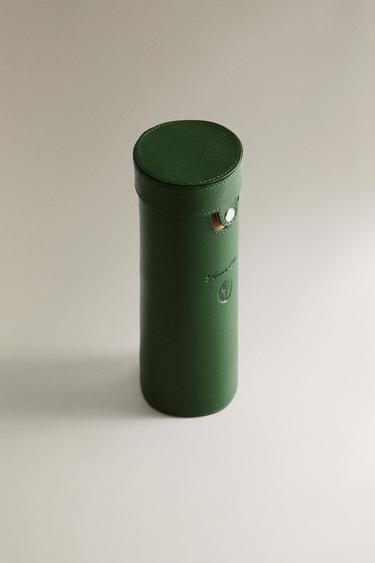 LEATHER TENNIS BALL CASE - Green by Zara - Image 1