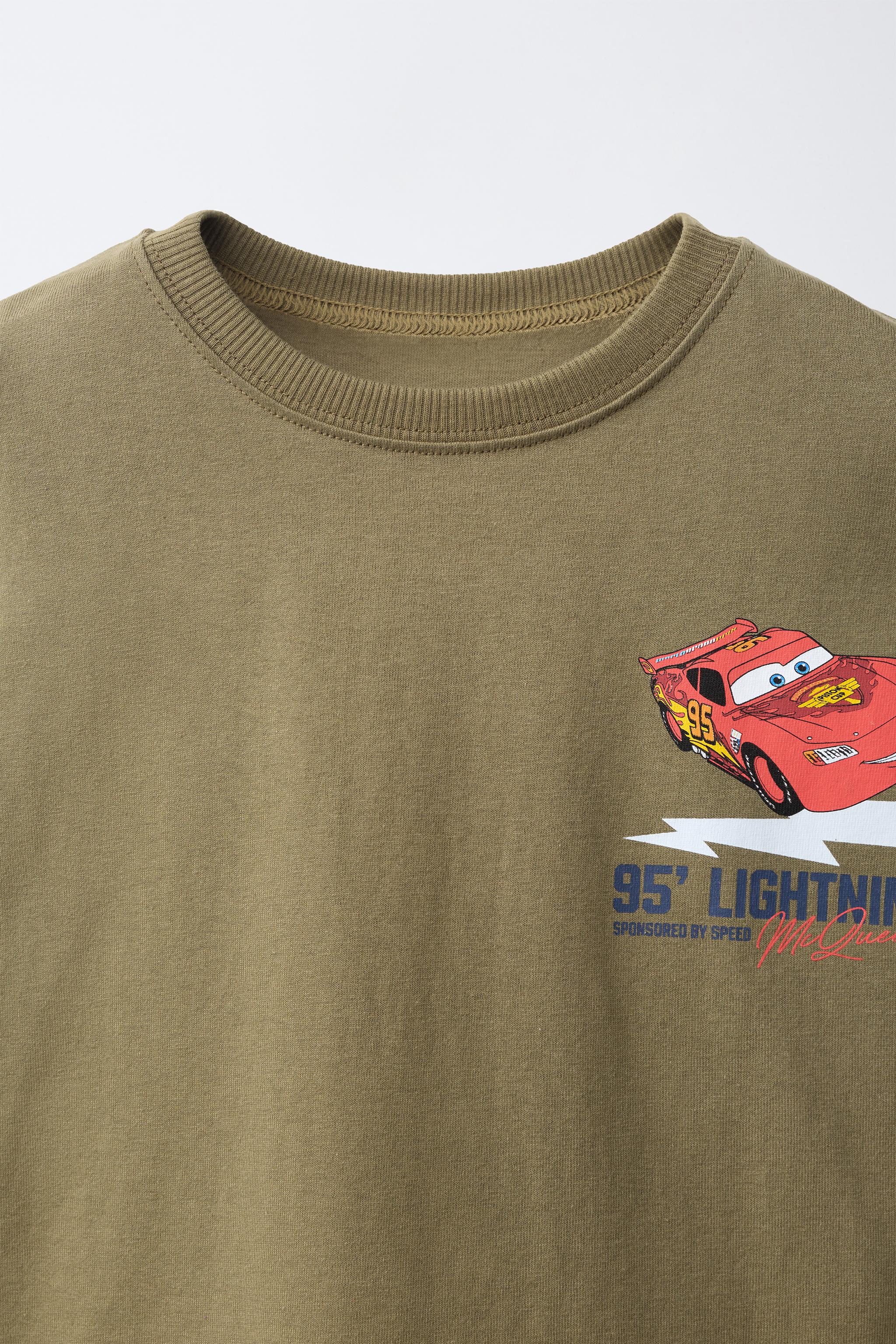 Детские футболки Zara Disney/Pixar Cars Lightning McQueen Graphic T-Shirt — фото 3