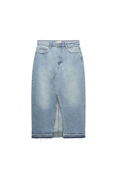 LONG DENIM TRF SKIRT