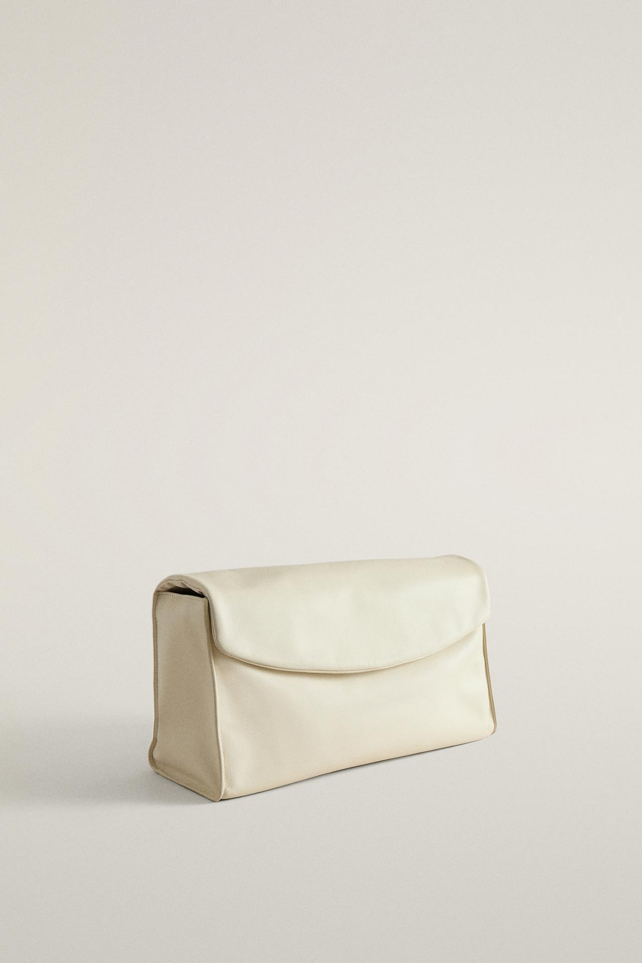 Nappa Leather Makeup Bag With Flap — 
