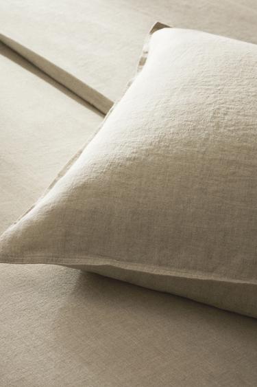 Housse de couette unie (160 GxM ²) - Beige clair de Zara - Image 6