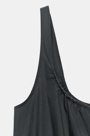 POPLIN BUTTON-UP TOP - Dark anthracite by Zara - Image 6