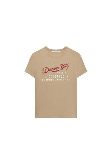 SHORT SLEEVE SLOGAN T-SHIRT