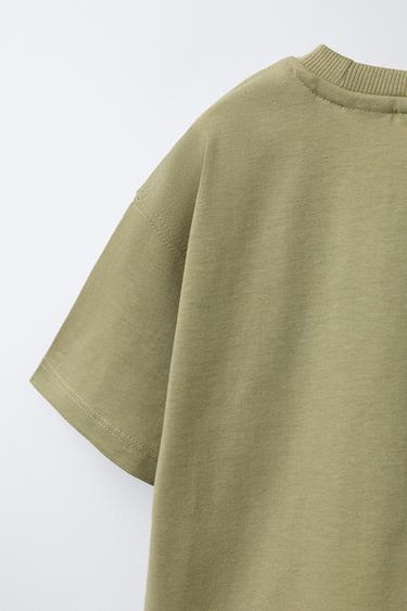 RUBBERISED PUPPY T-SHIRT - Khaki by Zara - Image 3