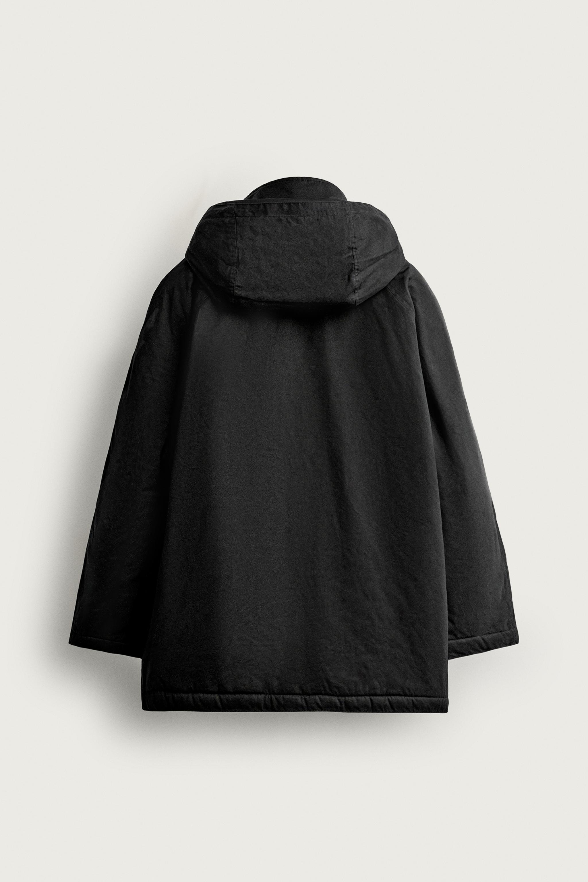 WAXED-EFFECT PADDED JACKET