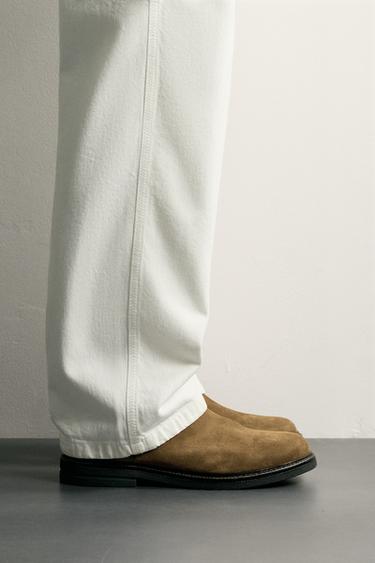 LEATHER CHELSEA BOOTS - Taupe Grey by Zara - Image 0