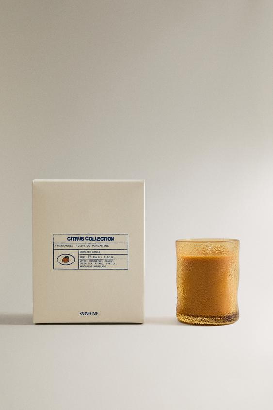 (155 G) BOUGIE PARFUMÉE FLEUR DE MANDARINE - Mandarine de Zara - Image 0